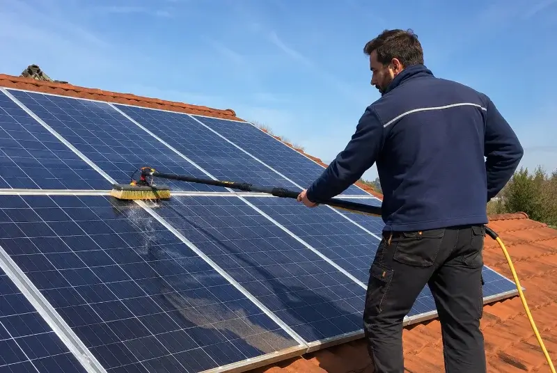 Nettoyage et entretien de panneaux solaires au Bousquet-d'Orb